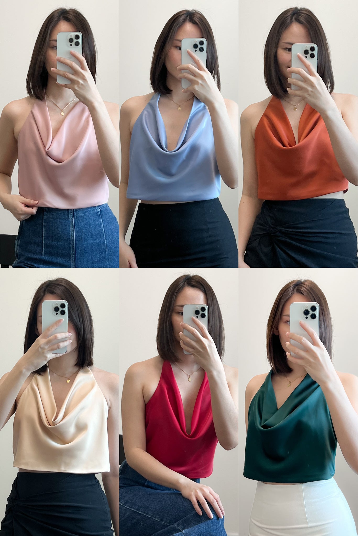 ZOLA Halter Cowl Top